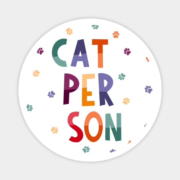 Cat person Magnet by Valeria Frustaci 